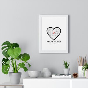 Où nous nous sommes rencontrés, là où tout a commencé, notre premier rendez-vous amoureux, notre première maison, carte pour couple, cadeau d'anniversaire, cadeau de la Saint-Valentin, carte personnalisée, 1 an