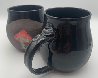 Black Mushroom Mug