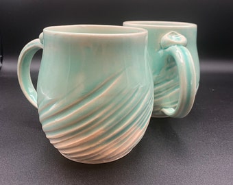 Copper-Green Textured Mug