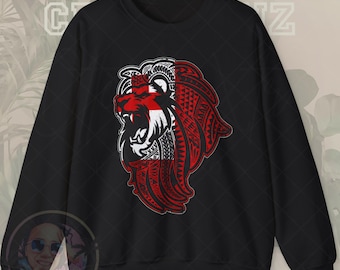 Tribal Lion Tongan Flag Sweatshirt