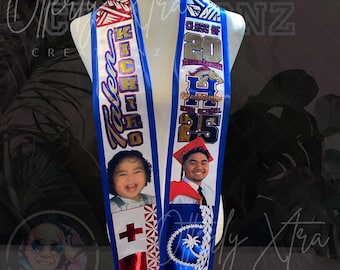 Customized Polynesian Style Graduation Stole