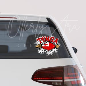 Tonga Pride Vinyl Decal - Perfect for Laptop, Water Bottle, Car, Planner, or Decor, Unique Tongan Sticker