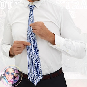 Samoan Necktie: Stylish Polyester Satin Tie for Men