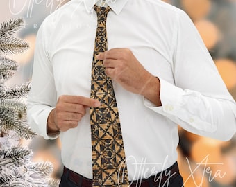 Tapa Cloth Inspired Tie