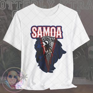 American Samoan Flag Tribal Lion Graphic T-shirt