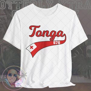 T-shirt met Tongaanse vlag, shirt Tongan Pride, Tongaanse casual, kleding Pacific Islander