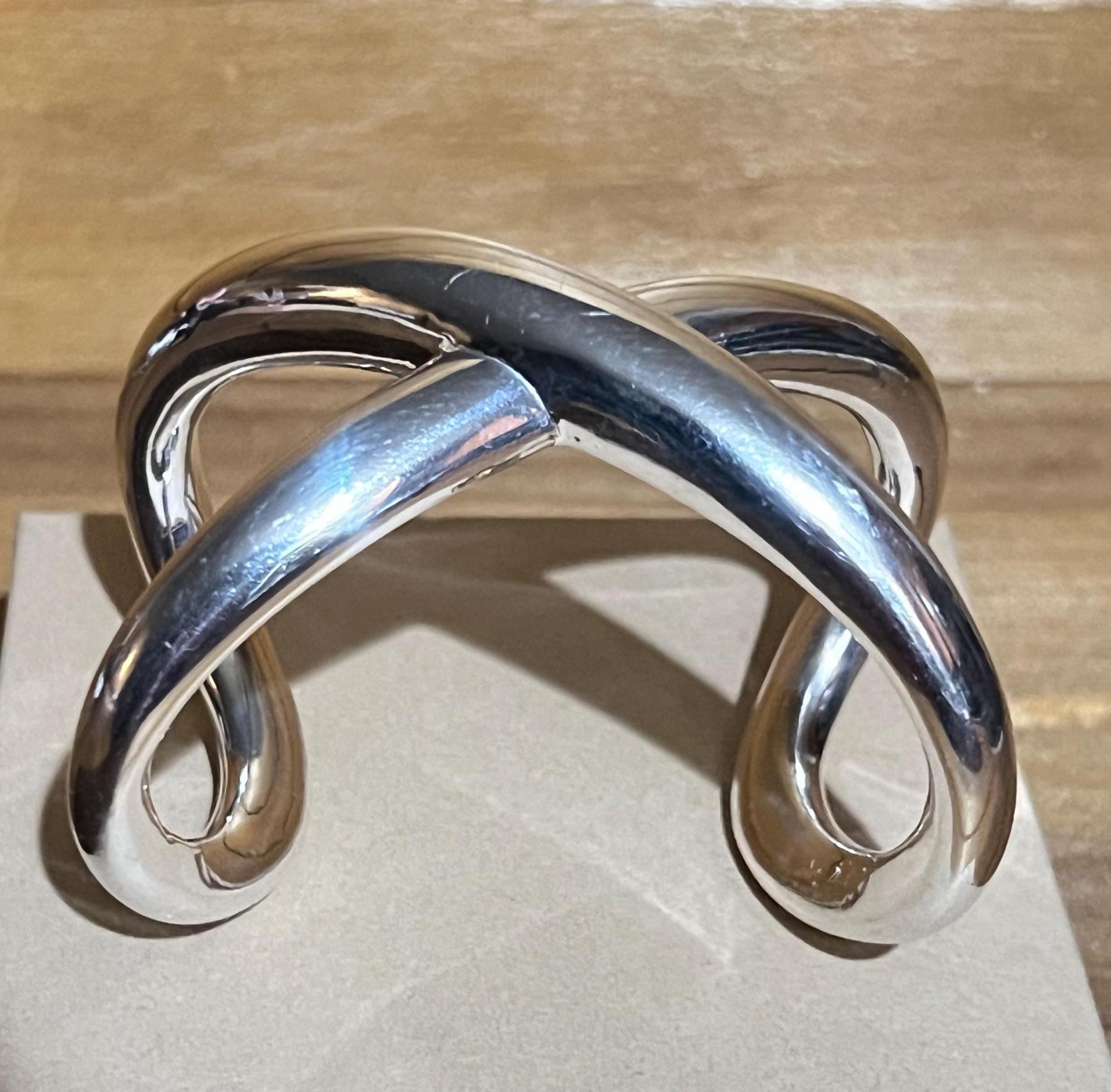 Simon Sebbag Sterling Silver Electroplated Cuff Bracelet, Vintage Jewelry, Rare,