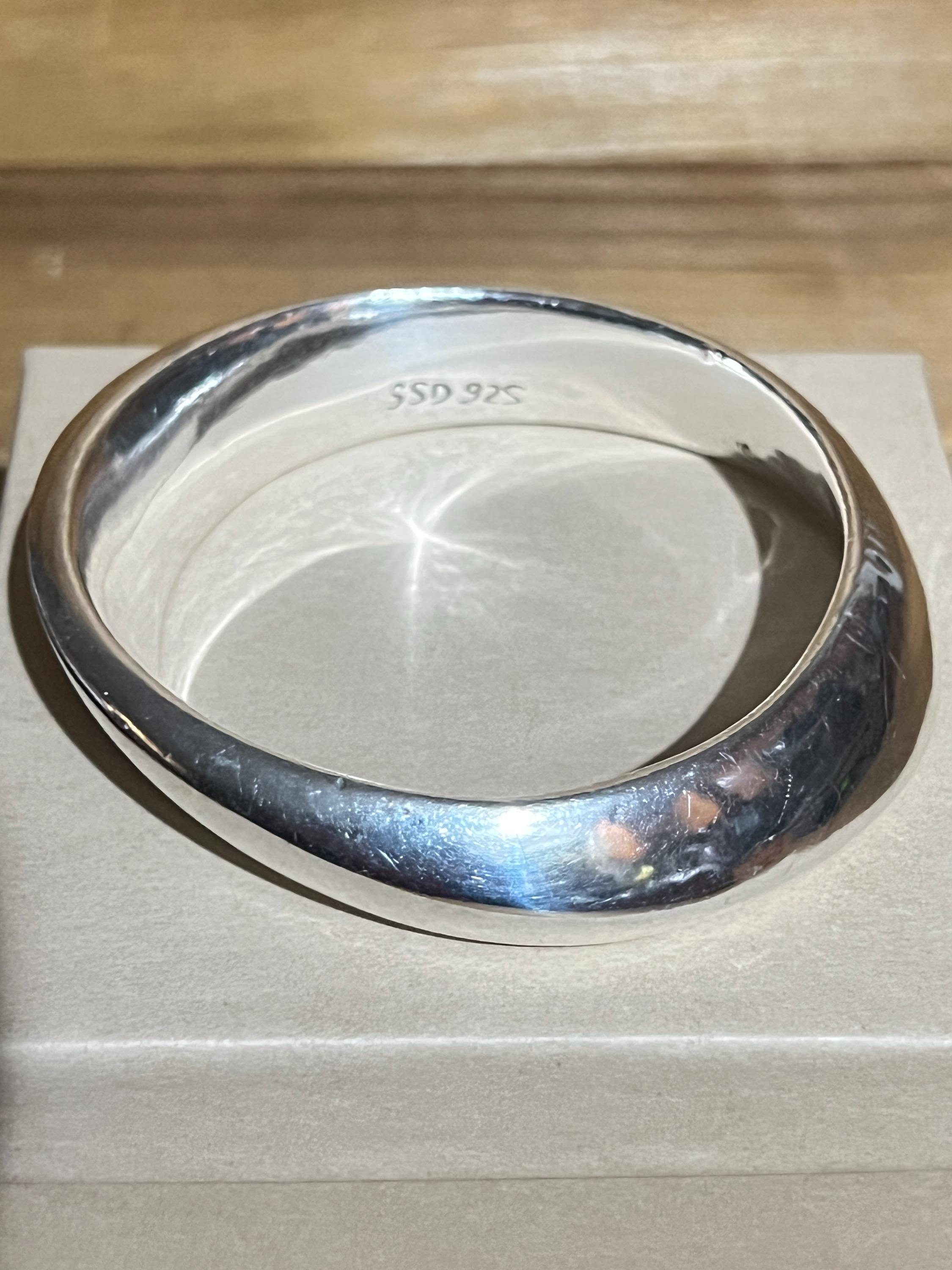 Simon Sebbag Sterling Silver Electroplated Cuff Bracelet, Vintage Jewelry, Rare,