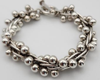 SILPADA 925 Sterling Silver DNA Ball Link Toggle Clasp Bracelet