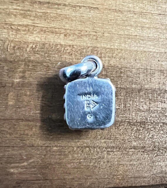 Silpada Square Pearl Button Frame Sterling Silver… - image 4