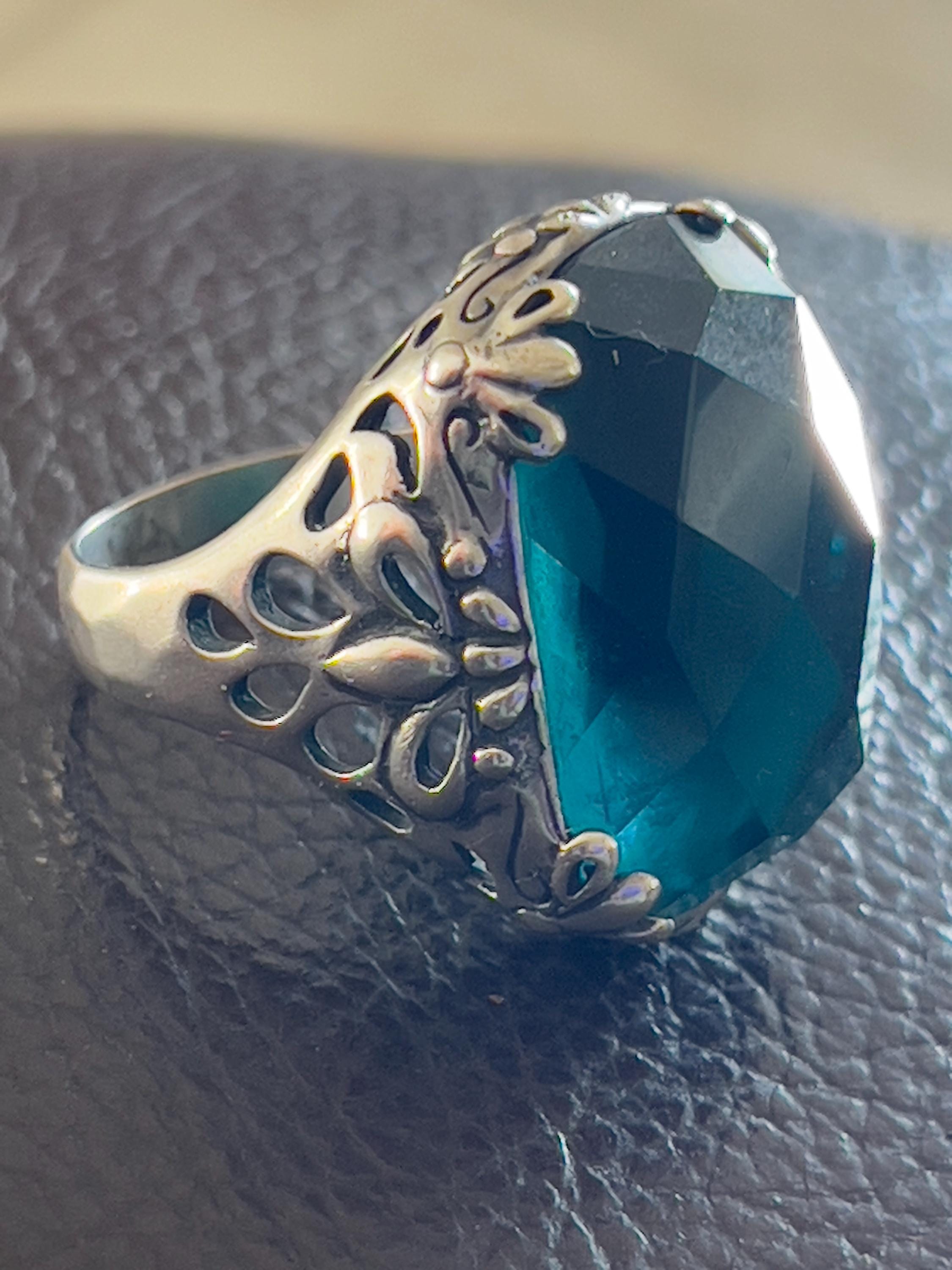 Silpada Caspian Sea 925 Sterling Silver Green Blue Aqua Ring R2456 Size 7