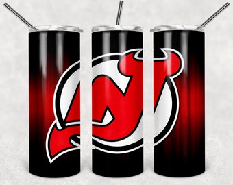 NHL Hockey Teams 20oz Stainless Steel Skinny Tumbler with Leakproof Slider Lid and Plastic Straw. All Teams Great Gifts for Dad Grandpa KIds