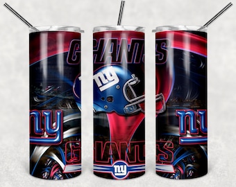 NFL Football Designs 20oz Stainless Steel Skinny Tumbler with Leakproof Slider Lid and Plastic Straw