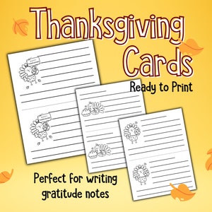 Tarjetas en blanco de gratitud de Acción de Gracias
