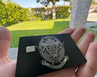 Samurai Metal Custom Convertissez votre carte plastique en carte de crédit en métal aujourd'hui en métal, carte de luxe en métal à bande magnétique à puce EMV