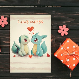Feier der Liebe mit bezaubernden Pokemons - Postkarte