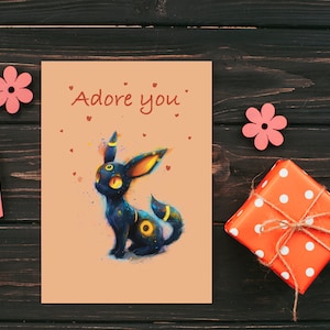 魅力的なポケモンと一緒に愛を祝おう - ポストカード