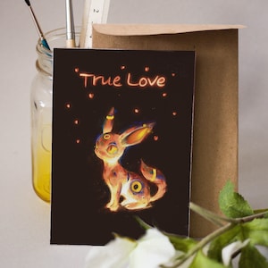 Comemore o amor com Pokémon encantadores - Cartão postal