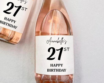 Happy 21st Birthday Wine Label/Birthday Wine Bottle Labels/Cheers to 21 Years/Personalized Birthday Gift/21st Birthday Gift For Her