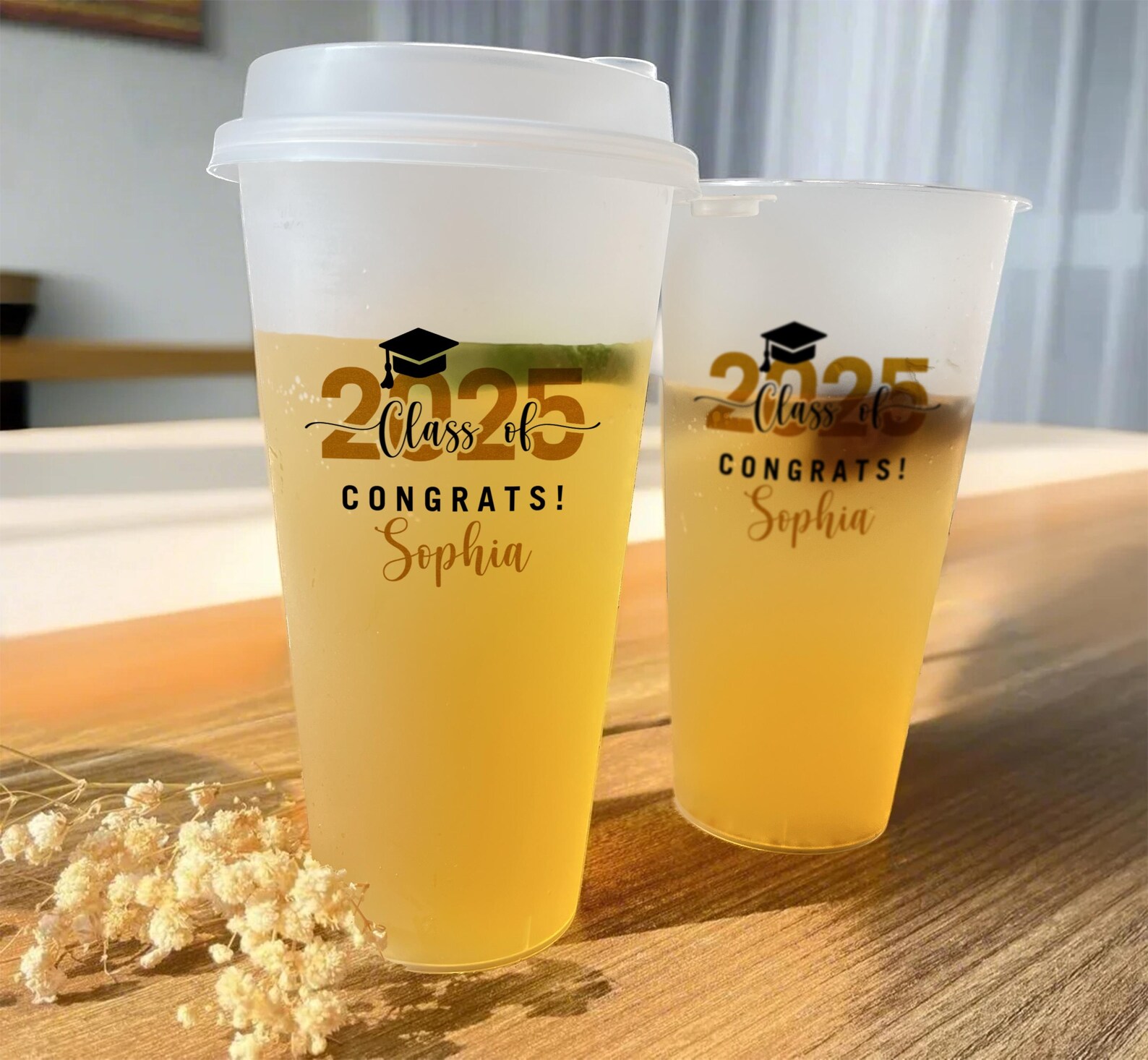 Congrats Grad Custom Graduation Frosted Cups/grad Party Drink Cup ...