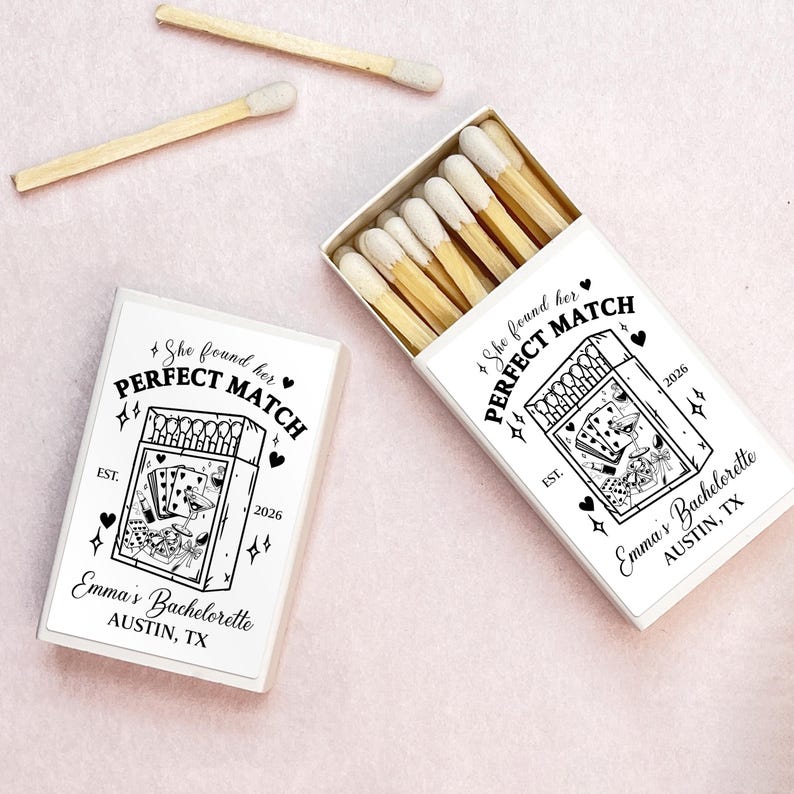 Perfect Match Bachelorette Matchbox Favors/personalized Matches/custom ...