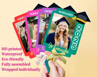 Personalized Graduation Photo Fans in Bulk Custom Graduation Gift Fans Double-sided Class of 2024 College Grad Fan Celebration of Graduation