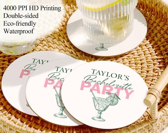 Bulk Bachelorette Coasters/Personalized Coasters/Bachelorette Party Favors/Bach Club Beer Mats/Coasters Gifts for Bridesmaid/Maid of Honor
