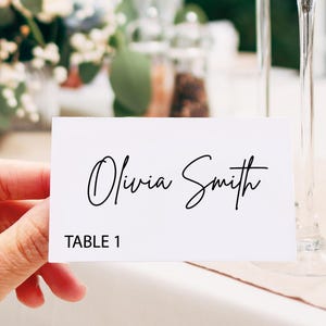 Personalized Wedding Place Cards with Name | Table Name Cards tented | Custom Placement Cards | Dinner Card | Table Place Cards |Party Decor