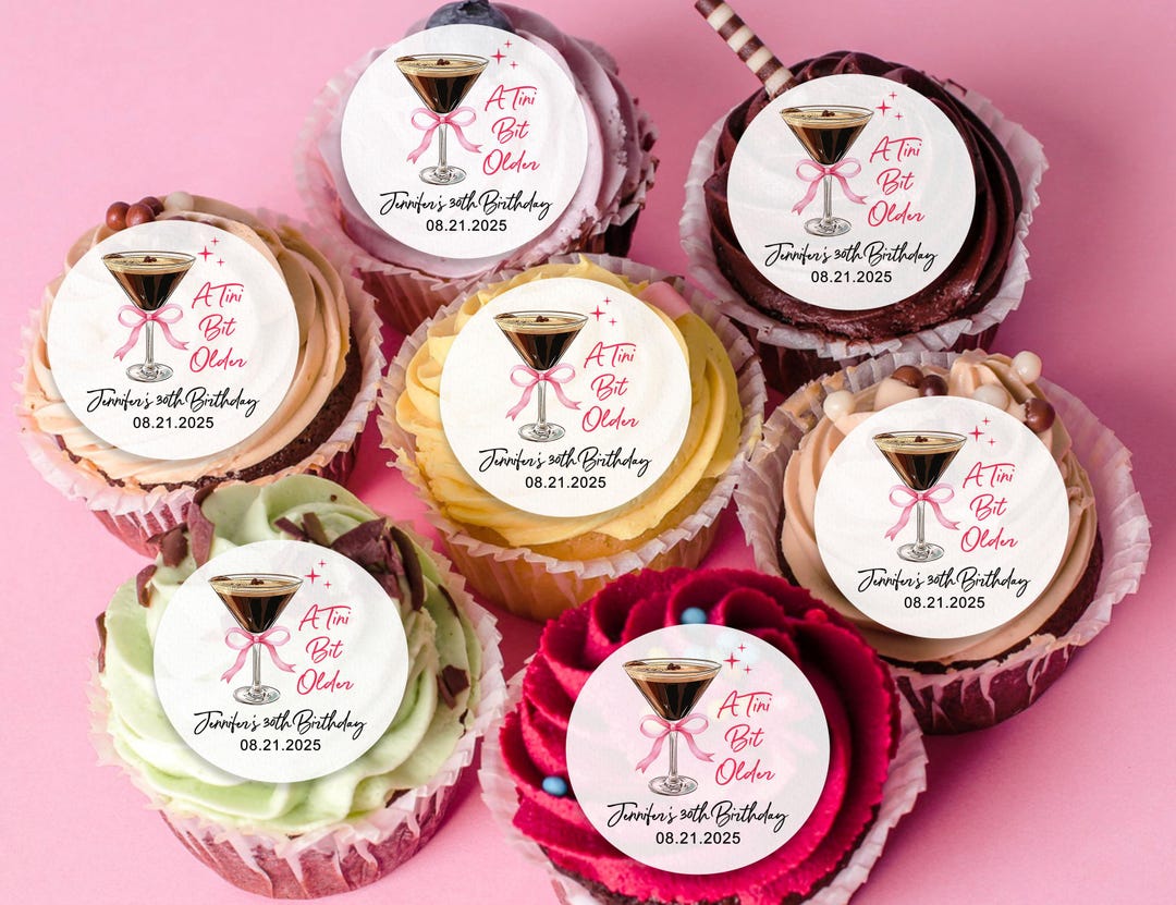 EDIBLE Cupcake Toppers/custom Birthday Cake Toppers/a Tini Bit Older ...