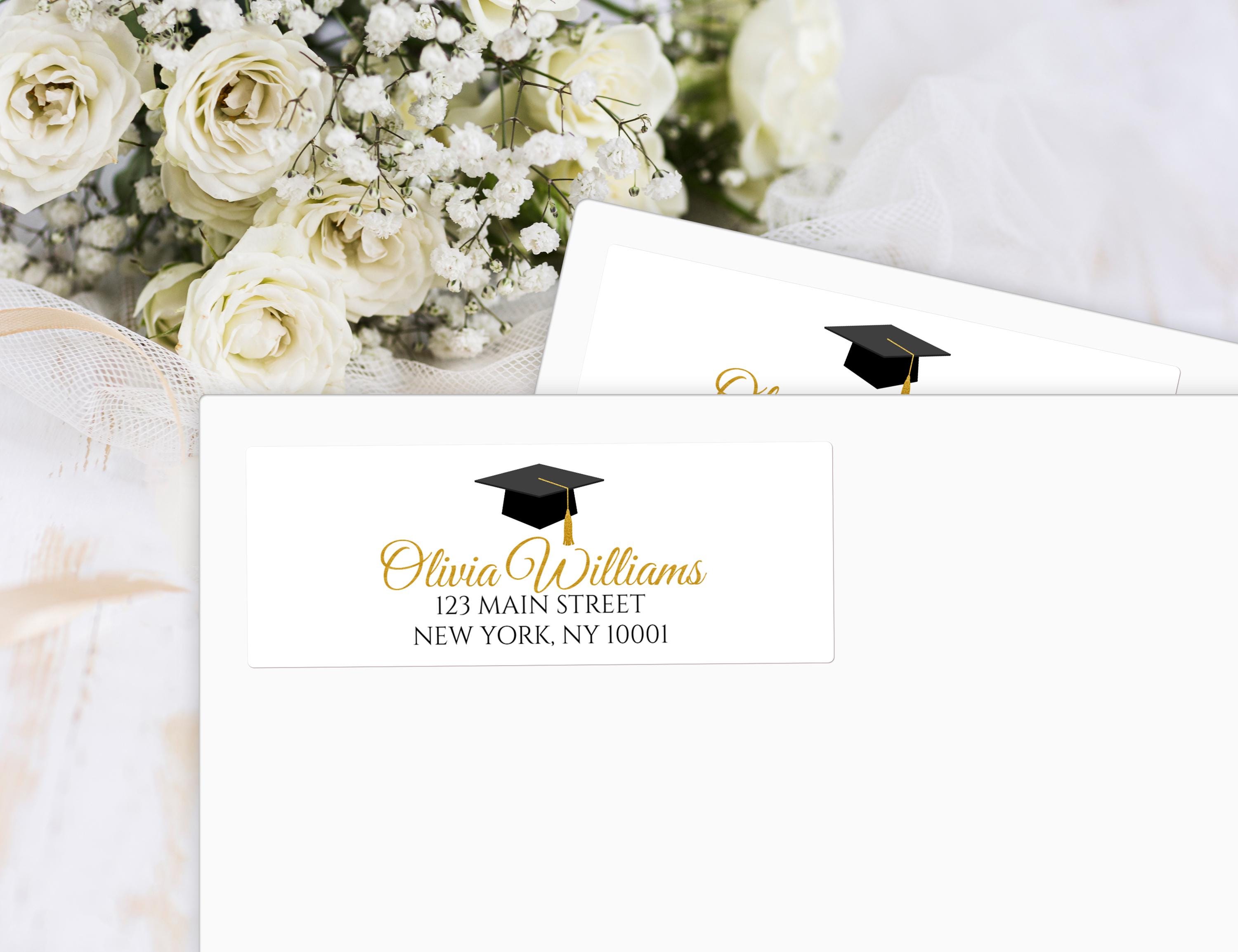 Graduation Address Labels/graduate Announcement Return Address Label ...