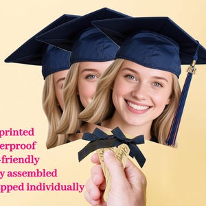 Graduation Face on a Stick, Custom Graduation Photo Fan, Big Head on a ...