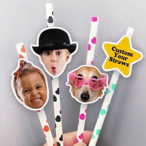 Bachelorette Straws Custom Groom Face Straw Business Logo Straws Groom Face Straws Bachelorette Party Straw Birthday Party Favor Party Decor