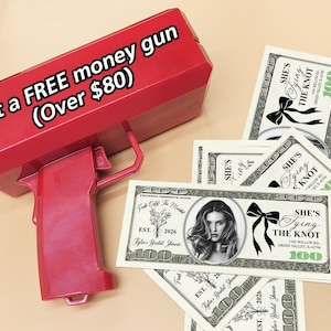 100 Dollar Bill Template, Custom Bridal Shower Dollar Bill, Personalized Bachelorette Party Play Money, Face on Money, Fresh Off the Market