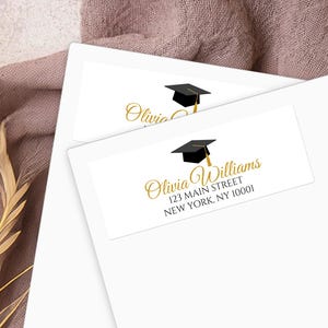 Graduation Address Labels/Graduate Announcement Return Address Label/Class of 2025 Grad Party Invitation Address Stickers/Nursing Graduation