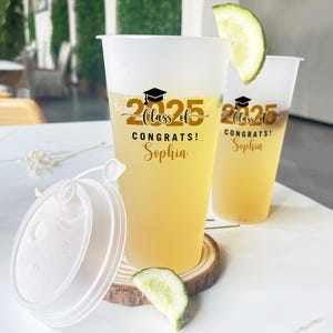 Bulk Custom Frosted Graduation Cups/Grad Announcement Favors/Nurse Graduation Presents/Class of 2025 Gifts/bachelor&#39;s degree Graduation Gift