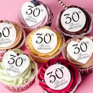 EDIBLE Birthday Cupcake Toppers/Birthday Decor/Birthday Party Ideas/Happy Birthday Drink Toppers/Custom Cocktail Toppers/Bday Cake Toppers