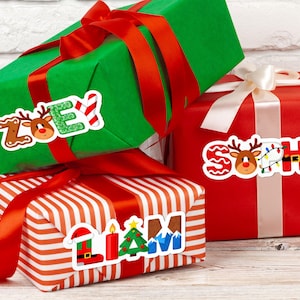 Gepersonaliseerde kerstcadeaulabels/aangepaste naamkaartjes/kerststicker/kerstnaamlabels voor vakantiecadeaus/stickers kerstcadeaulabels