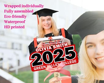 Graduation Face on A Stick Custom Graduation Fans with Photo Big Head 2025 Party Cutouts Grad Gift Funny Face Fan Cutout Graduate Decoration