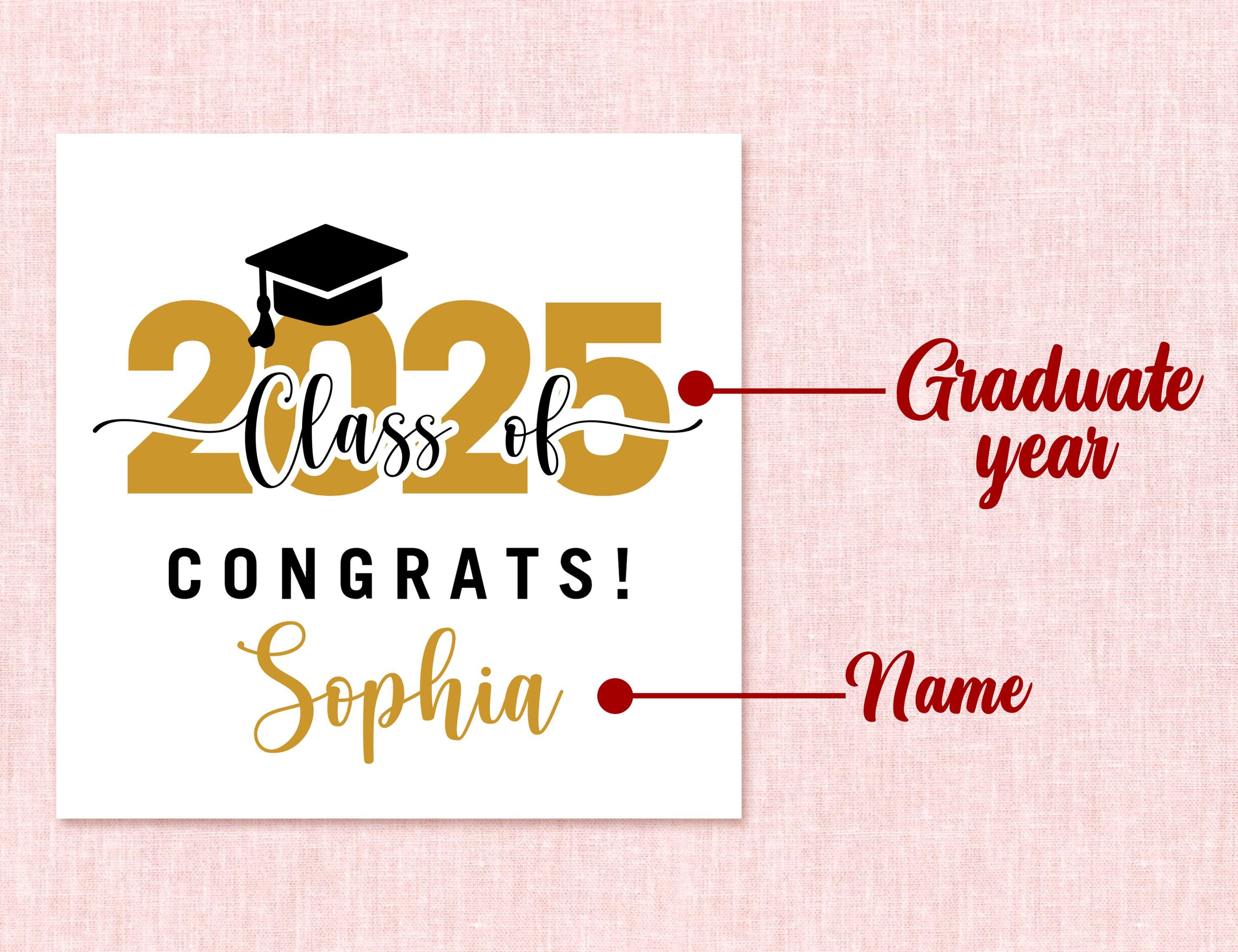 Personalized Congrats Grad Party Napkins/class of 2025 Graduation ...