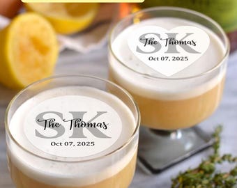 Personalized Edible Wedding Drink Topper/Custom Drink Topper/Custom Monogram Cocktail Garnishes/Save The Date/Engagement/Wedding Party Decor