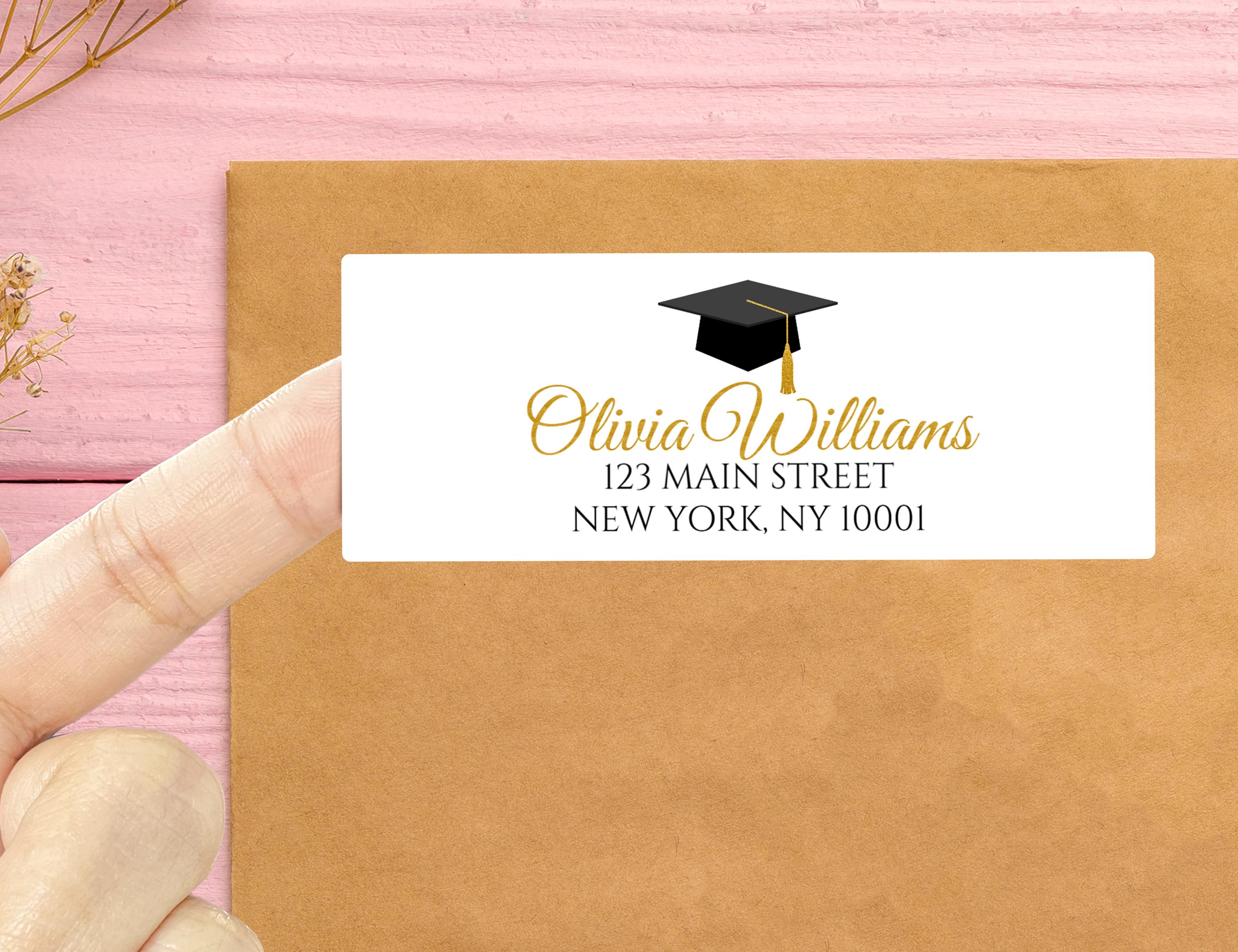 Grad Address Labels Graduation Address Labels/graduate Announcement Return Address Label ...