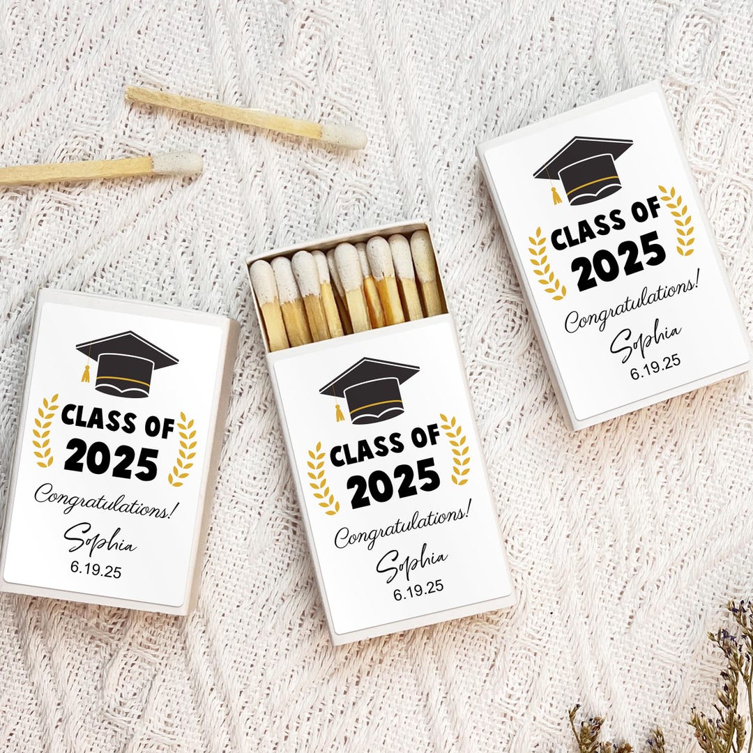 Personalized Class of 2025 Matchboxes/custom Graduation Party Favor ...
