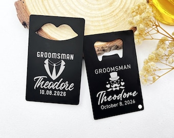 Personalized Groomsmen Gifts Bottle Opener, Groomsmen Proposal Best Man Gift, Custom Groomsman Gift, Bachelor Party Favors, Wedding Gifts