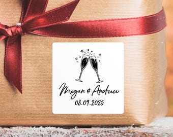 Custom Gift Tag Stickers for Wedding Favors/Personalized Wedding Welcome Bags Wrapping Labels/Thank You Gift Sticker/Christmas Gift Labels