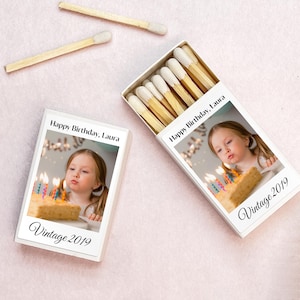 Personalized Matchbooks/Custom Birthday Matches/Bachelorette Matchboxes/Bulk Party Favors for Guests/Custom Photo Match Boxes/Matches Favors