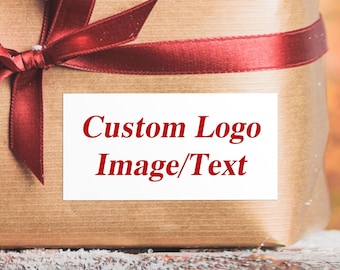 Custom Gift Stickers with logo/image/text, Personalized Business Logo Gift Tag Labels, Company Christmas Gift Labels, Employee Gift Stickers