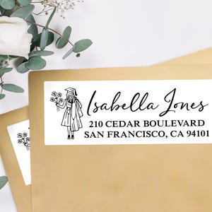 Custom Graduation Address Labels, Graduation Return Address Labels, Graduation Return Labels, Graduation Cap Address Stickers for Envelopes