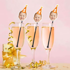 Custom Drink Stirrers, Personalized Birthday Stir Sticks, 21st Birthday Party Decoration, Swizzle Sticks, Personalized Face Cocktail Stirrer