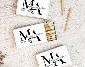 Personalized Matches Wedding Favors in Bulk/Wedding Matches/Monogram Reception Favors Matchboxes/Bridal Shower Favors/Valentine's Day Gifts