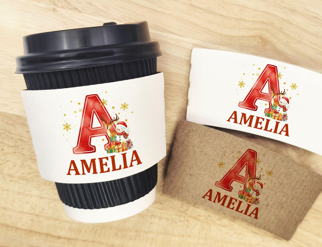Custom Printed Paper Coffee Cup Sleeves for Christmas/kraft or White ...
